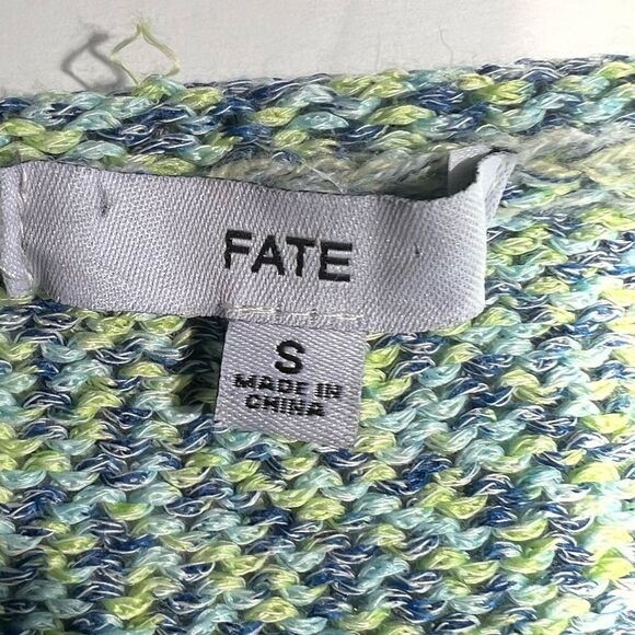 Fate Distressed Sweater Women’s S-L Oversized Cropped - Picture 5 of 7